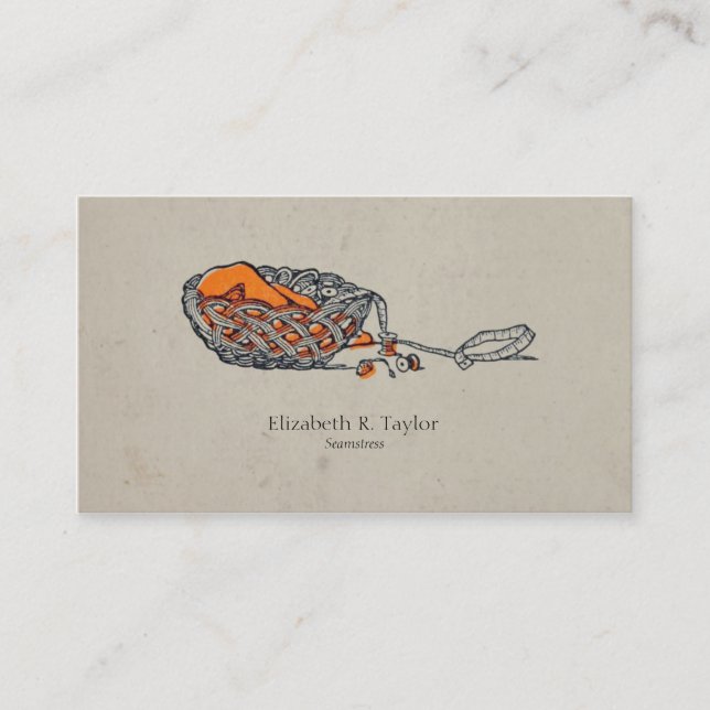 Viantage Sewing Basket Business Card (Front)