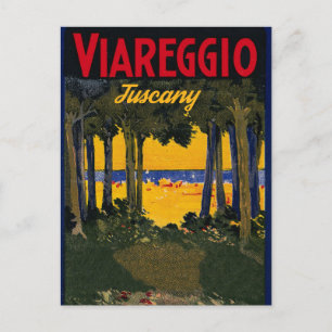 Viareggio Beach, Tuscany, Italy Postcard