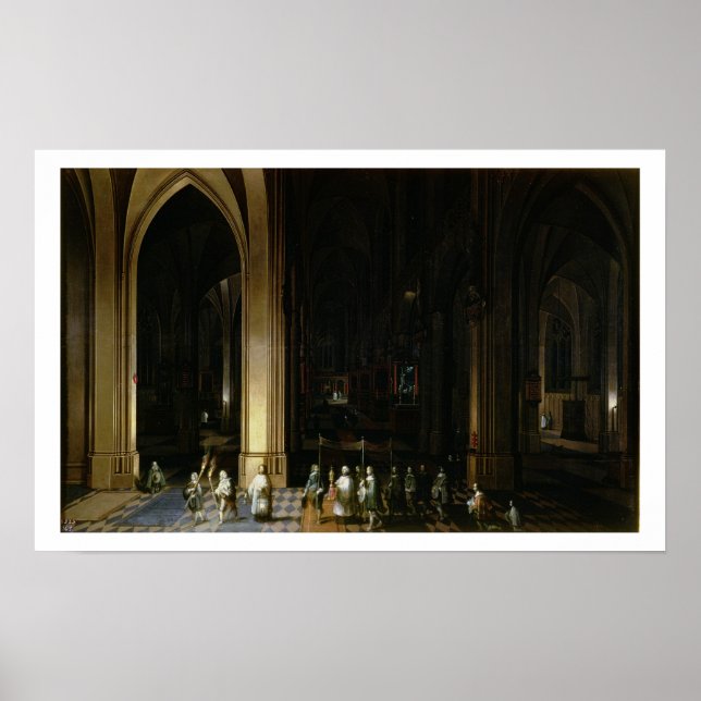 Viaticum in the Interior of a Church Poster (Front)