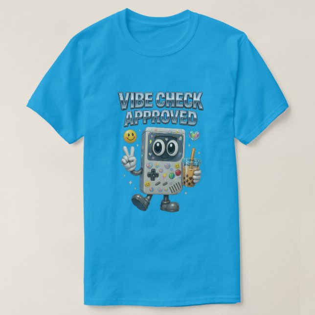 Vibe Check Approved Cute Retro Gamer! T-Shirt (Design Front)