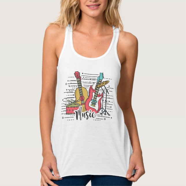 Vibe to the Beat Music T-Shirt Tank Top (Front)