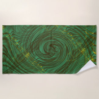 Vibent Black Artistic Curved Effects Beach Towel