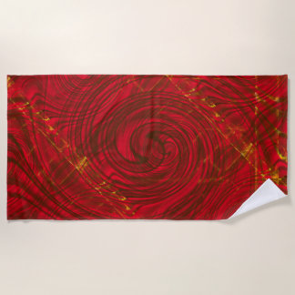 Vibent Black Artistic Curved Effects Beach Towel