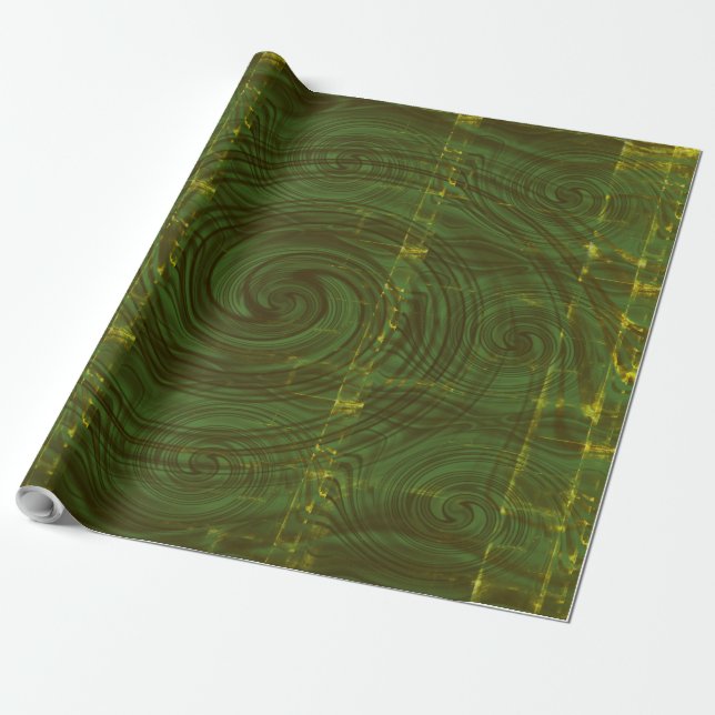 Vibent Black Artistic Curved Effects Wrapping Paper (Unrolled)