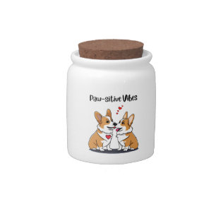 Vibes Corgis in Love Candy Jar