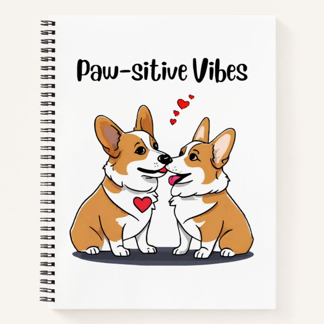  Vibes Corgis in Love Notebook (Front)