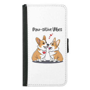 Vibes Corgis in Love Samsung Galaxy S5 Wallet Case