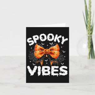 Vibes Women Girls Kids Cute Halloween Pumpkin Card