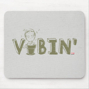 Vibin' Groot Typography Graphic Mouse Pad