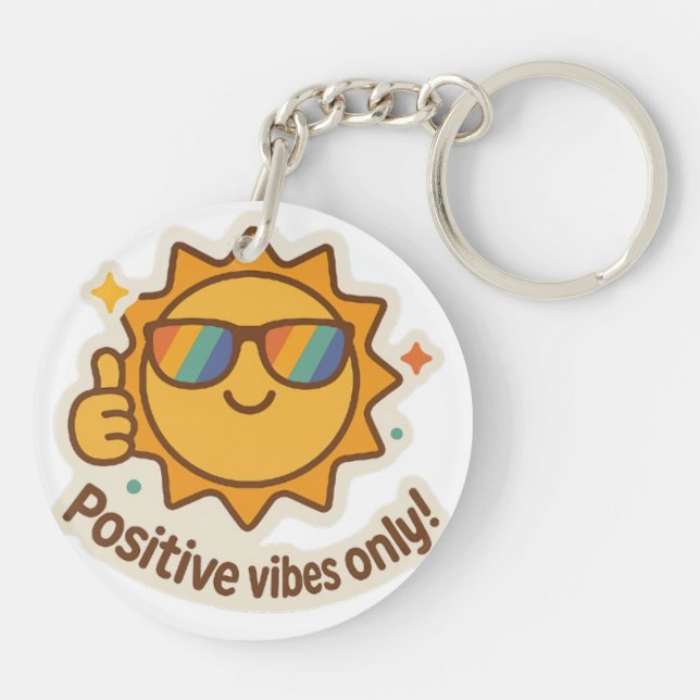 "Vibing & Thriving" Keychain (Back)
