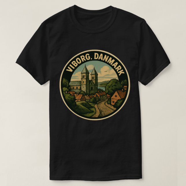 Viborg Denmark Cathedral T-Shirt (Design Front)