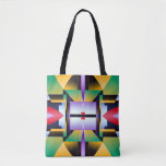 Vibran  ulticolor all over fabric print pattern  t tote bag