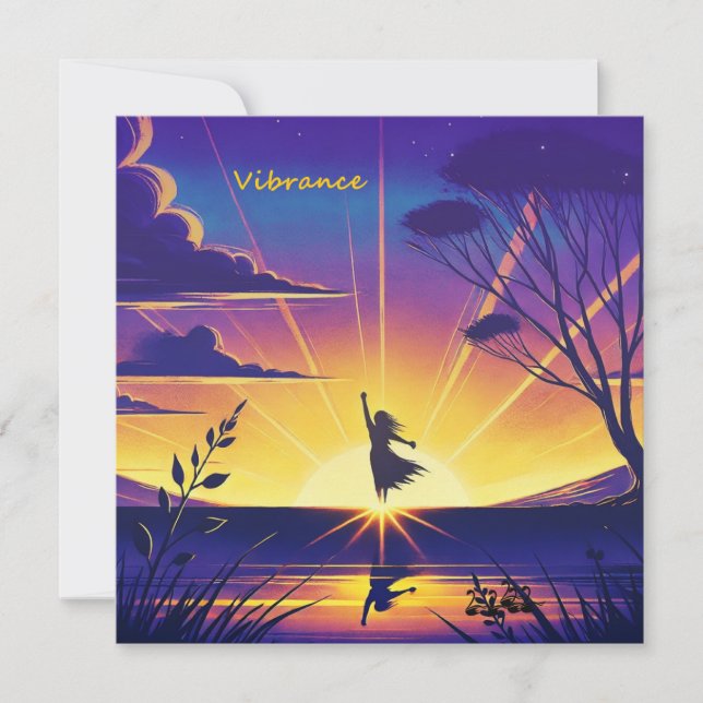 Vibrance Abstract Flat Card – Text Design (Front)