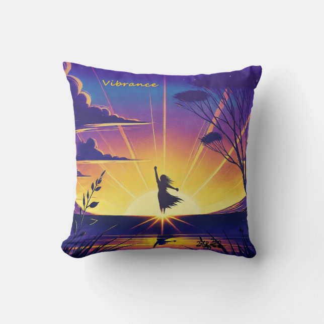 Vibrance Throw Pillow (Front)