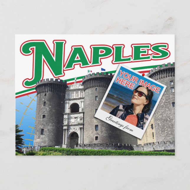 Vibranly Naples Italy photo collage Postcard (Front)