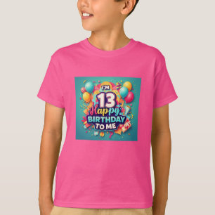 Vibrant 13th Birthday with Colorful Number Boys' T-Shirt