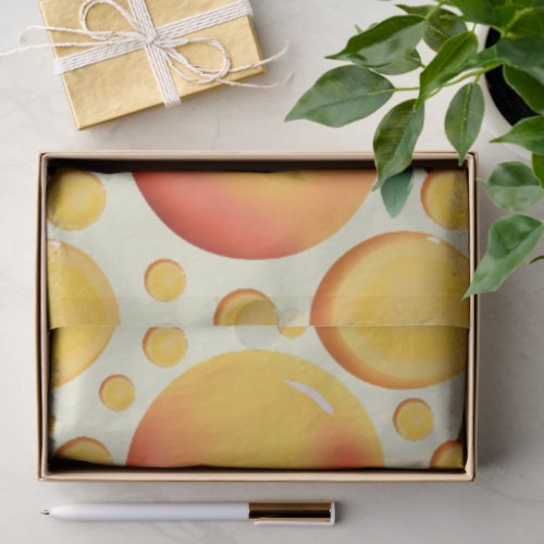 Vibrant 3D Glossy Orange and Mandarin fruit  Tissue Paper