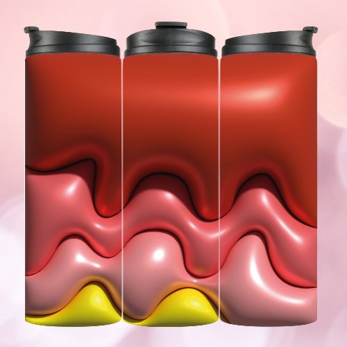 Vibrant 3D Inflated Tumbler _ Colorful Dripping 