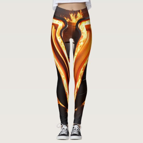 Vibrant 3D Orange Ball Pattern Leggings