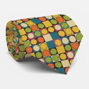 Vibrant 70s Geometric Neck Tie