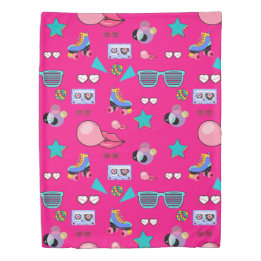 Vibrant 80s design duvet cover