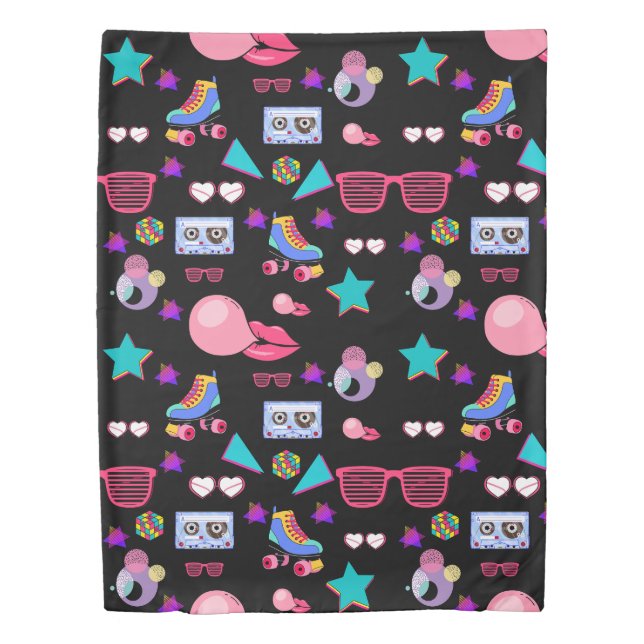 Vibrant 80s design duvet cover (Front)