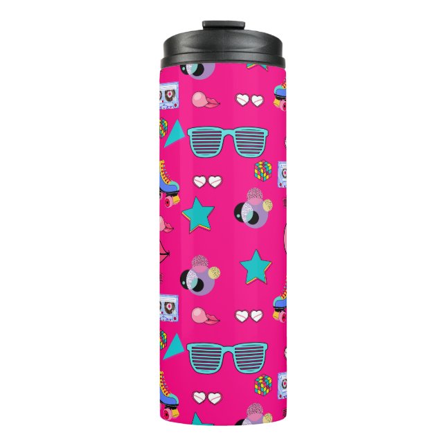 Vibrant 80s design thermal tumbler (Front)