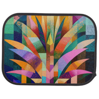 Vibrant Abstract Agave Set of Car Mats 