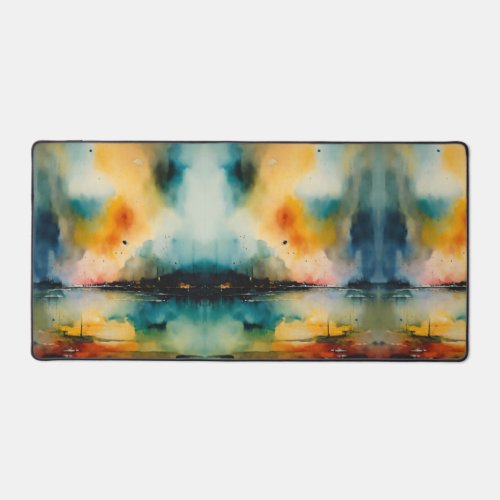 Vibrant Abstract Art Desk Mat