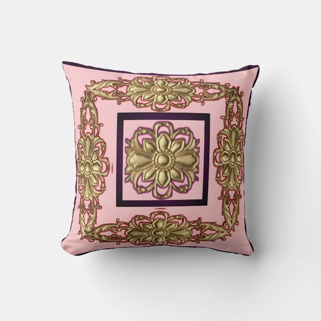 Vibrant Abstract Art Throw Pillow" Throw Pillow ( (Front)