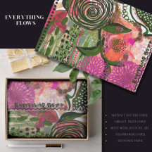 Vibrant Abstract Art Tissue Paper for Scrapbooking