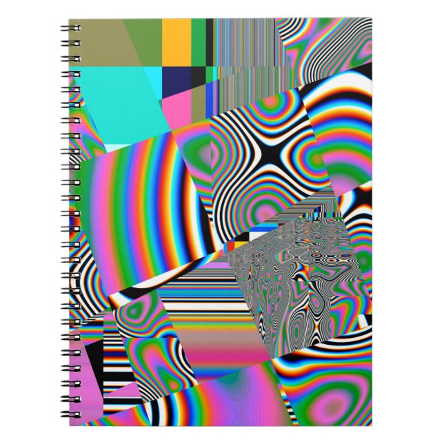Vibrant abstract background. Colorful pattern. Geo Notebook (Front)