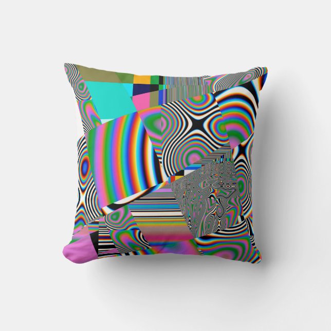 Vibrant abstract background. Colorful pattern. Geo Throw Pillow (Front)