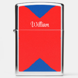 Vibrant Abstract Black and Red Art Print Zippo Lighter