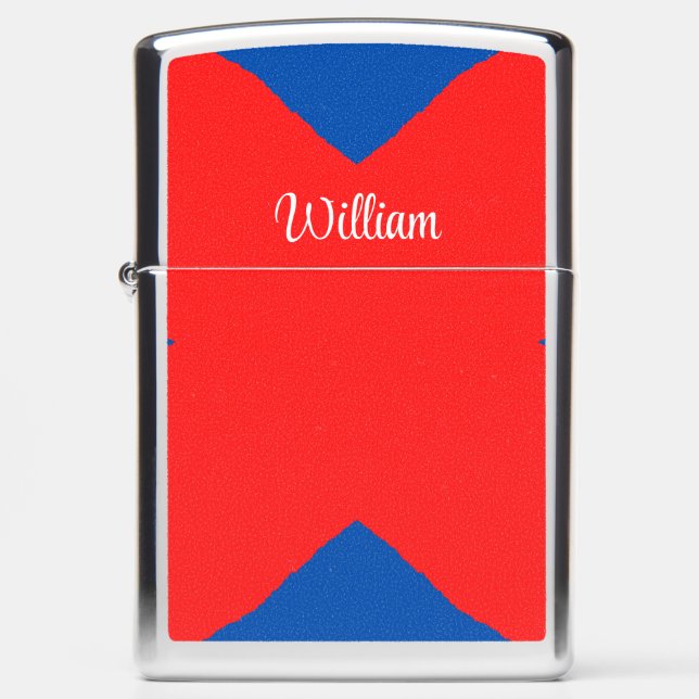 Vibrant Abstract Black and Red Art Print Zippo Lighter (Front)