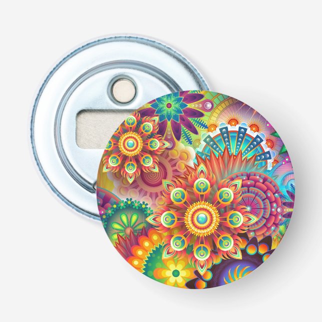 Vibrant Abstract Bottle Opener (Front)