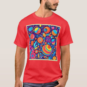 Vibrant Abstract Bubble Universe T-Shirt