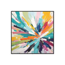 Vibrant Abstract Burst Painting – Modern Expressio