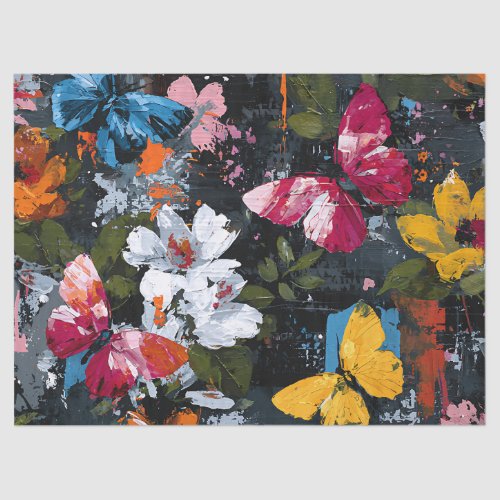 Vibrant Abstract Butterfly Flight (2) Tissue Paper