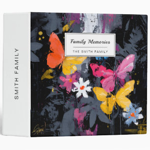Vibrant Abstract Butterfly Flight (5) 3 Ring Binder