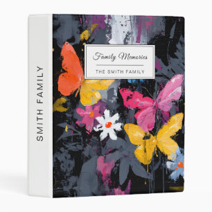 Vibrant Abstract Butterfly Flight (5) Mini Binder