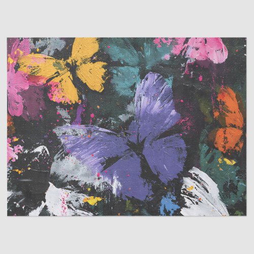 Vibrant Abstract Butterfly Flight (7) Tissue Paper