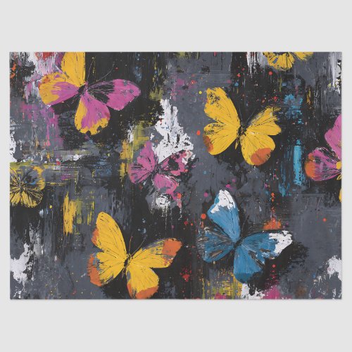 Vibrant Abstract Butterfly Flight (8) Tissue Paper