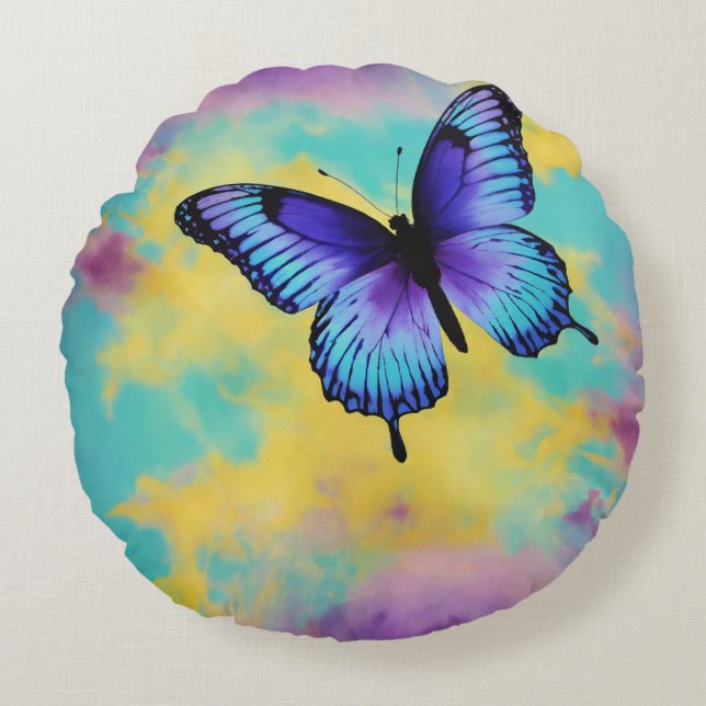  Vibrant Abstract Butterfly Pillow Design (Front)
