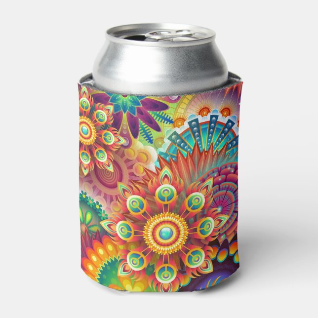 Vibrant Abstract Can Cooler (Can Front)