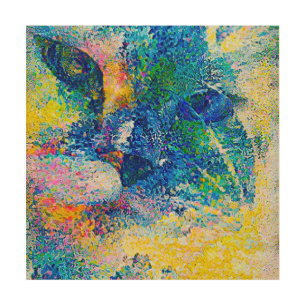 Vibrant Abstract Cat Art Print