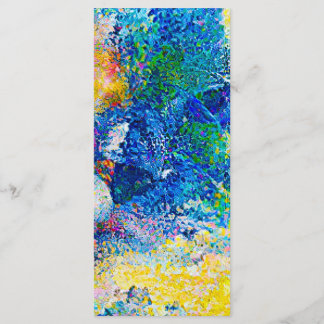 Vibrant Abstract Cat Art Print Bookmark Menu