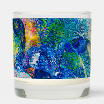 Vibrant Abstract Cat Art Print