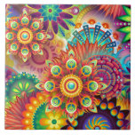 Vibrant Abstract Ceramic Tile at Zazzle