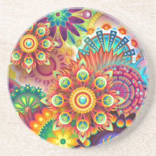 Vibrant Abstract Coaster